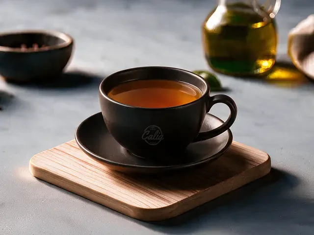 Thé : Camomille, thé vert ou thé menthe · au choix · servi avec un biscuit spéculoos