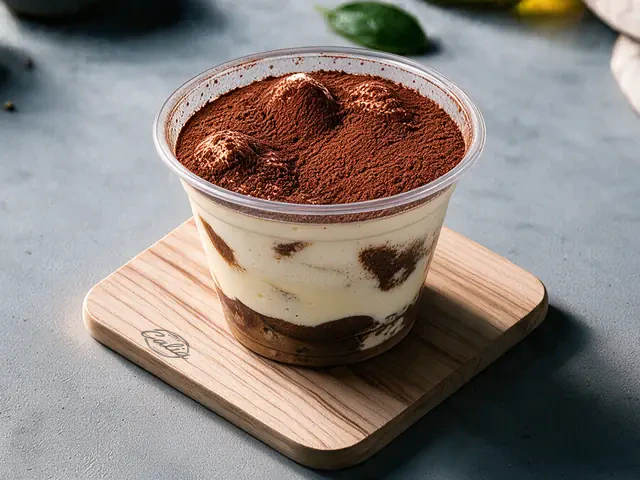 Tiramisu : Dessert maison : mascarpone, œufs, crème, boudoirs, Nutella, cacao